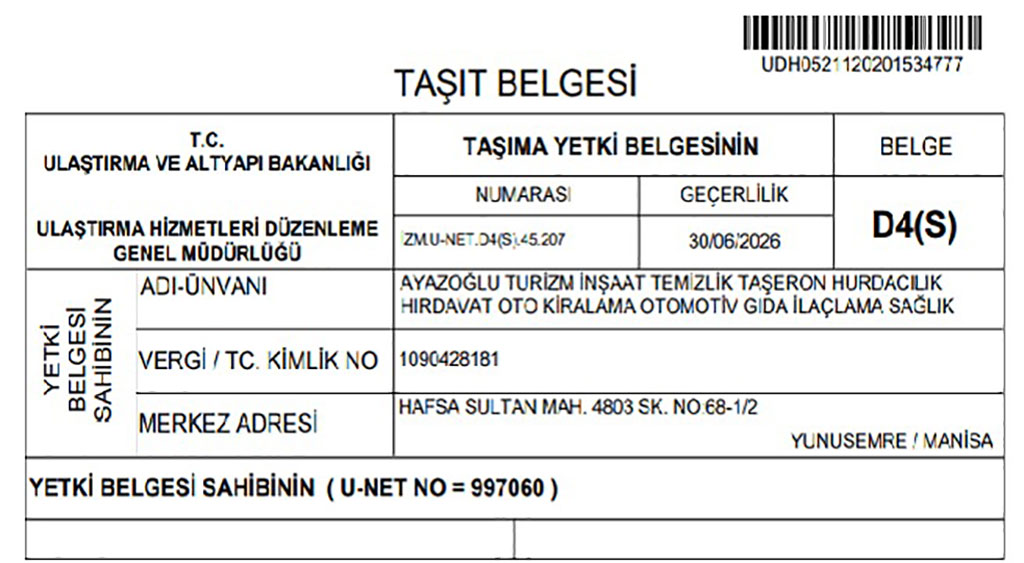 TASIT-YETKI-BELGESİ